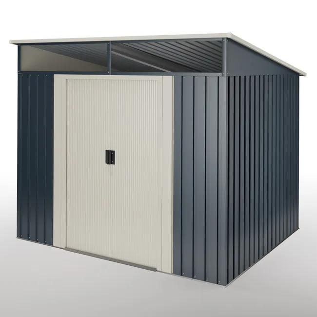 Brielle™ | Abri de jardin en métal 4,6m² avec fenêtre - Garantie de 10 ans - 194x239x203cm - Cabine de jardin