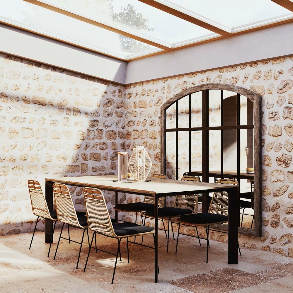 Tessora™ | Table de Jardin – 6/8 Places, Aluminium Gris Anthracite, Design Élégant & Moderne